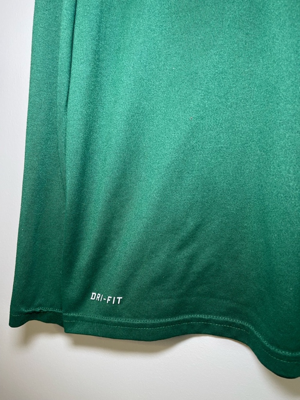 Nike Long Sleeve Dri-FIT Shirt in Green with Silver Swoosh - Picture 2 of 6